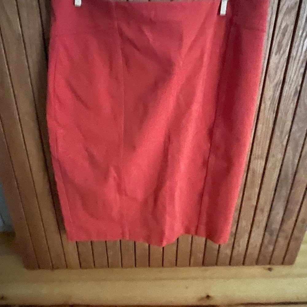 Ann Taylor Orange Pencil Skirt Knee-Length Work